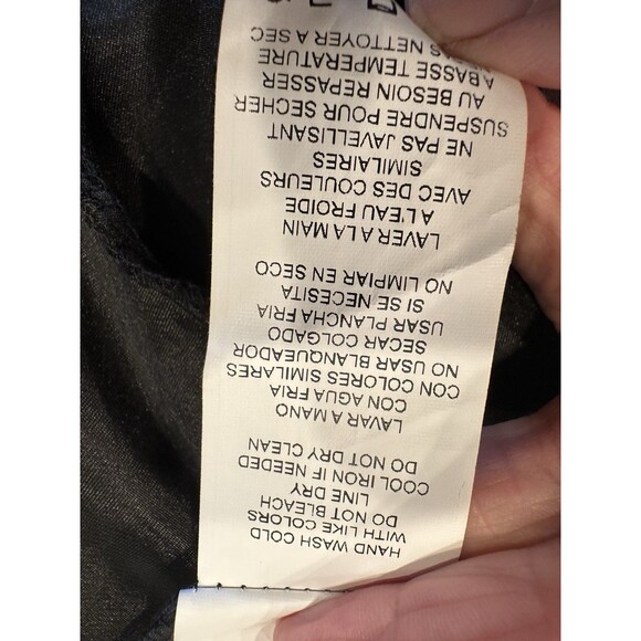 Vtg Bebe Womens Black Satin Slip Dress Size L Cowl Neck Midi Glam Party Holiday - Picture 9 of 9